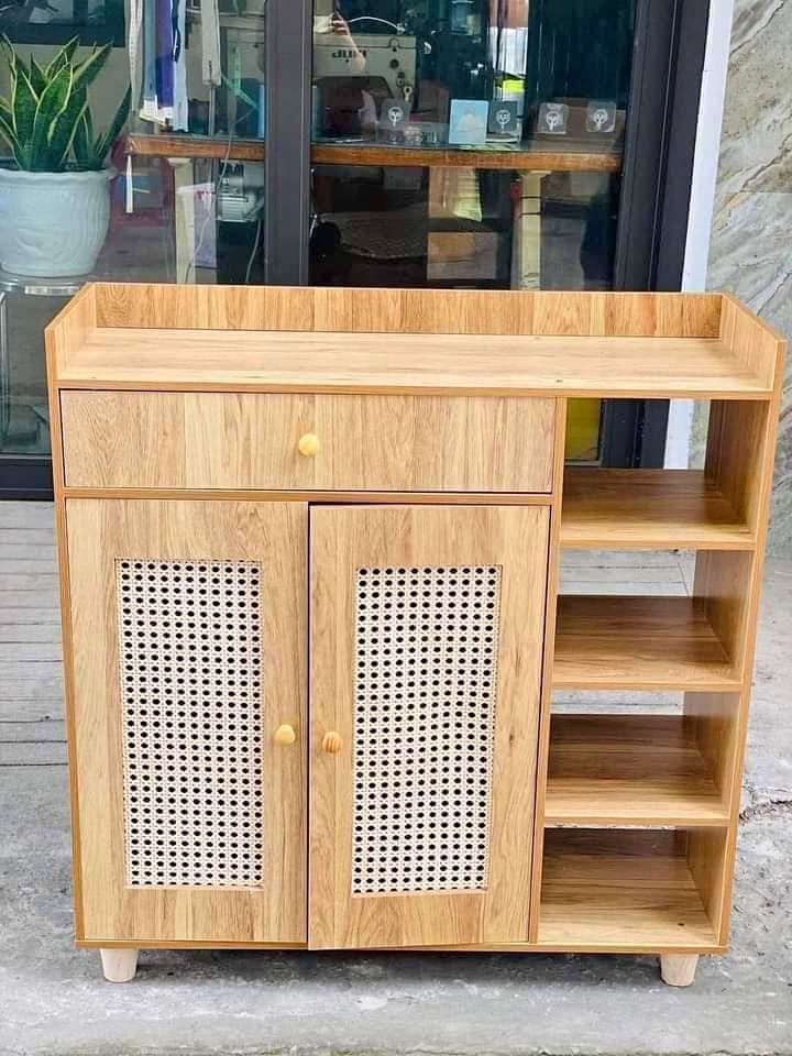 Tủ giầy gỗ cánh mây, sang trọng 88*80*30 cm
