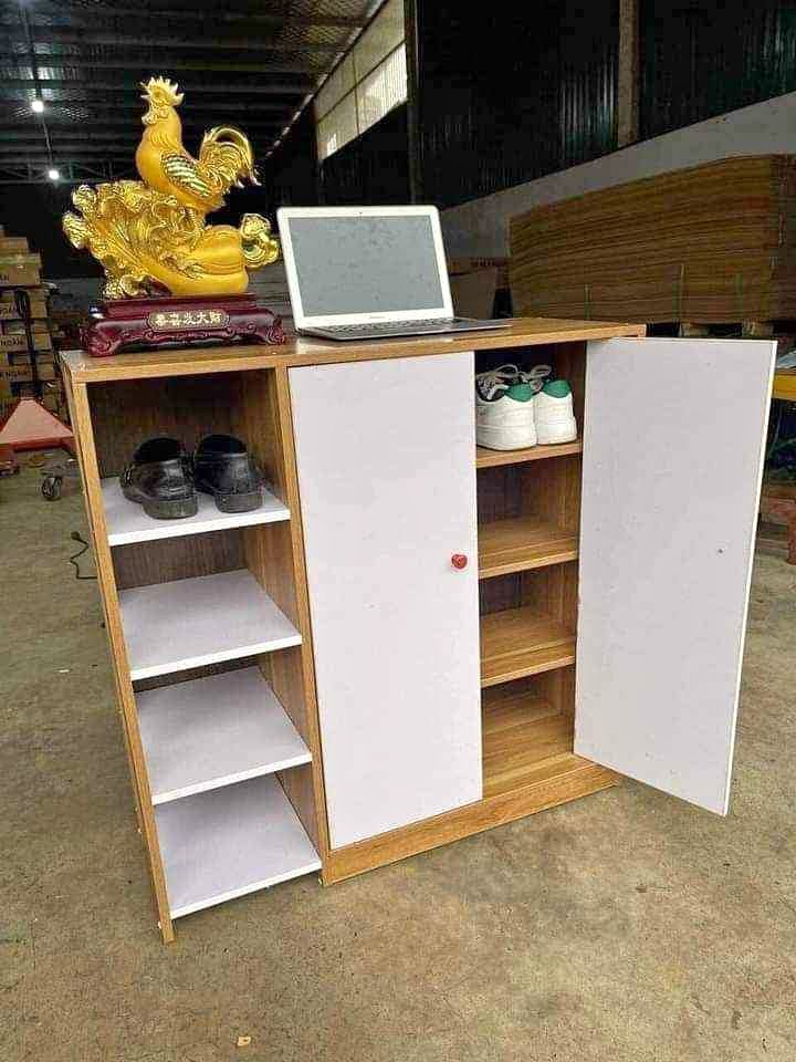 Tủ giày dép gỗ mdf kích thước 80x80x30cm